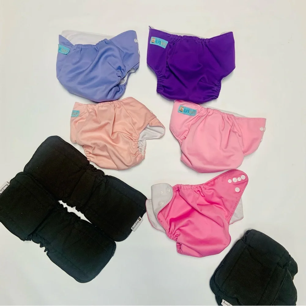 5 alva baby diaper covers with inserts